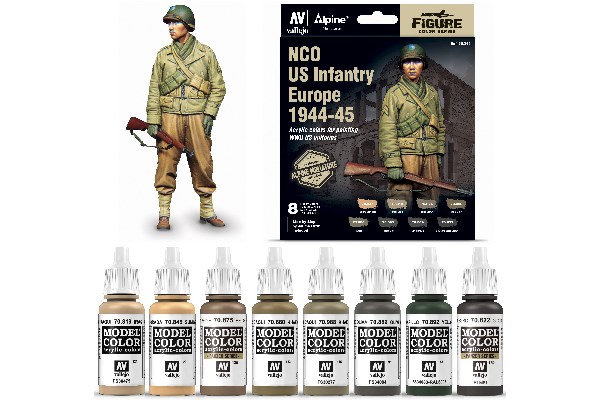 ALPINE NCO US INFANTRY EUROPE 1944-45 COLOR (X8) Inklusive figur 1/35