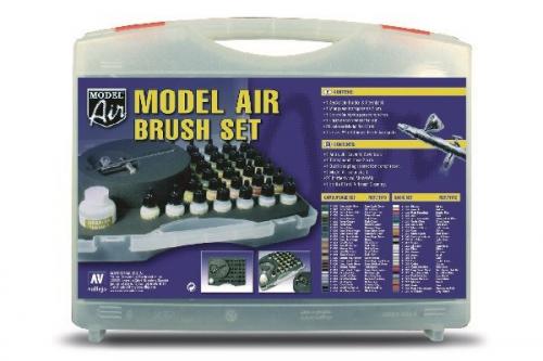 MODEL AIRBRUSH SET, BASIC COLORS (29) + AIRBRUSH