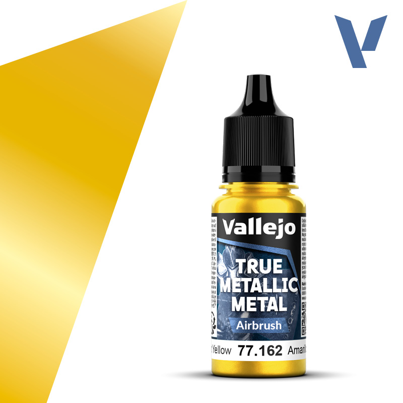 Vallejo True Metallic Metal: Radiant Yellow (Airbrush) (18ml)