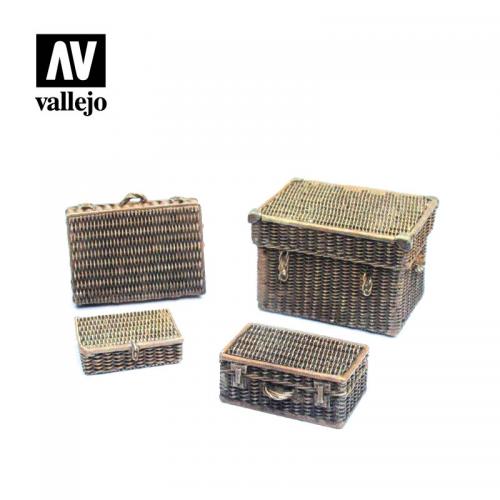 Wicker Suitcases 1/35