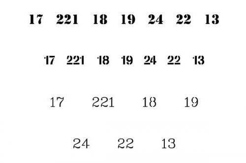 STENCIL SOVIET NUMBERS WWII 1/35