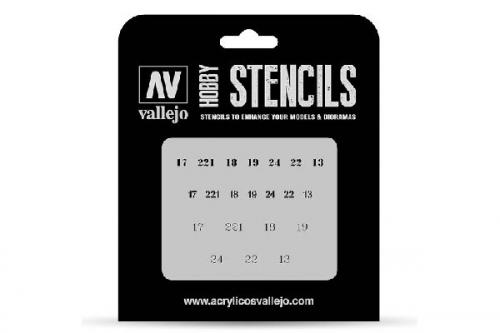 STENCIL SOVIET NUMBERS WWII 1/35