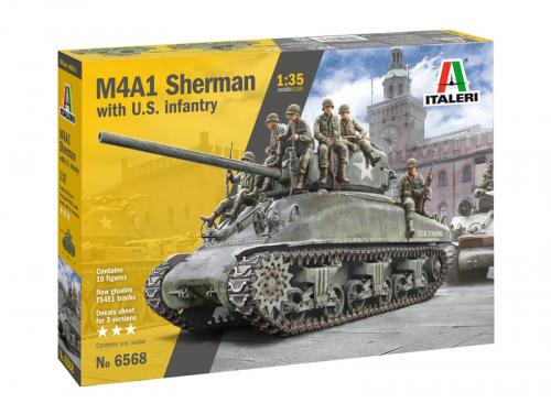 M4A1 SHERMAN with U.S. infantry 1/35