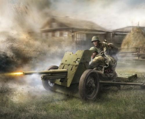 Soviet Gun 45mm - SNAP 1/72