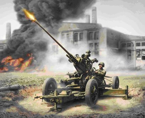 Soviet Anti-Aircraft Gun with Crew - SNAP 1/72