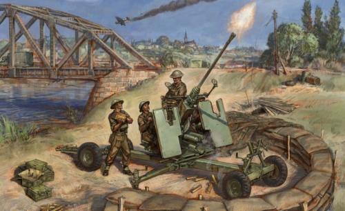 British Bofors 40mm Mk-2 AA-Gun - SNAP 1/72