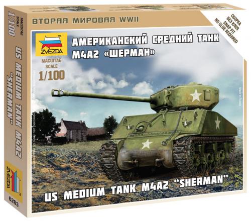US Medium Tank M4A2 "Sherman" 1/100