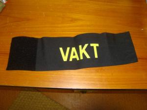 Armbindel `VAKT´ med kardborre fästning
