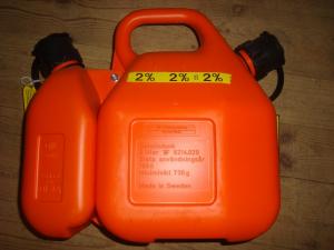 Bensin o oljedunk för tex. motorsåg