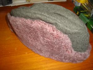 Unik fodrad vadmalsmössa !