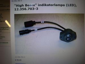 Hummer H1 reservdelar helljusindikatorlampa! nr 12-356-703-3