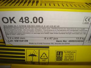 Esab Svetselektroder ok 48.00 3,2 mm hel kartong 13,8kg. Vacpac!