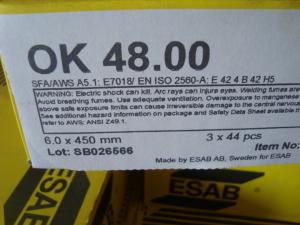 Esab Svetselektroder ok 48.00 6,0 mm hylsa1x44st 6,6kg