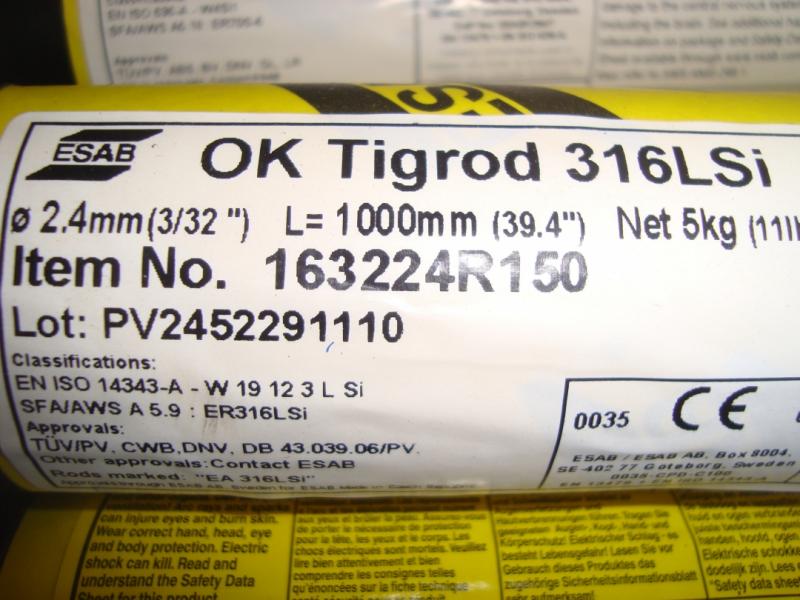 Esab Tigrod 316LSI 5kg rostfritt 2,4mm