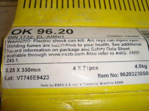 Esab 96,20 aluminium Lättsvetsad för svetsning av valsade svetsbara aluminiumlegeringar