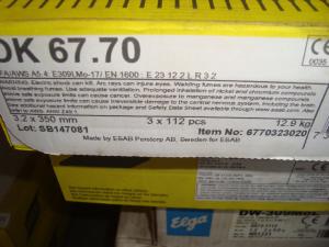 Esab Svetselektroder   OK 67.70 3,2mm 4,3kg/hylsa Överlegerad elektrod!