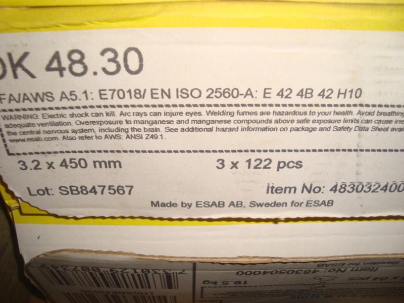 Esab Svetselektroder   ok 48.30 3,2mm 18kg/låda  Basiskelektrod för höga kvalitetskrav