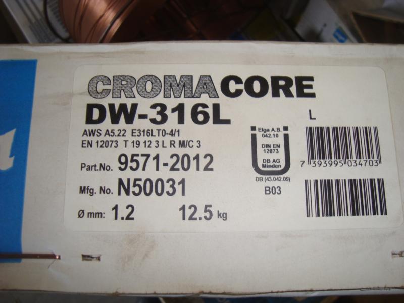 Elga Croma core DW-316L 1,2mm  12,5/kg/rlr Rostfritt!!