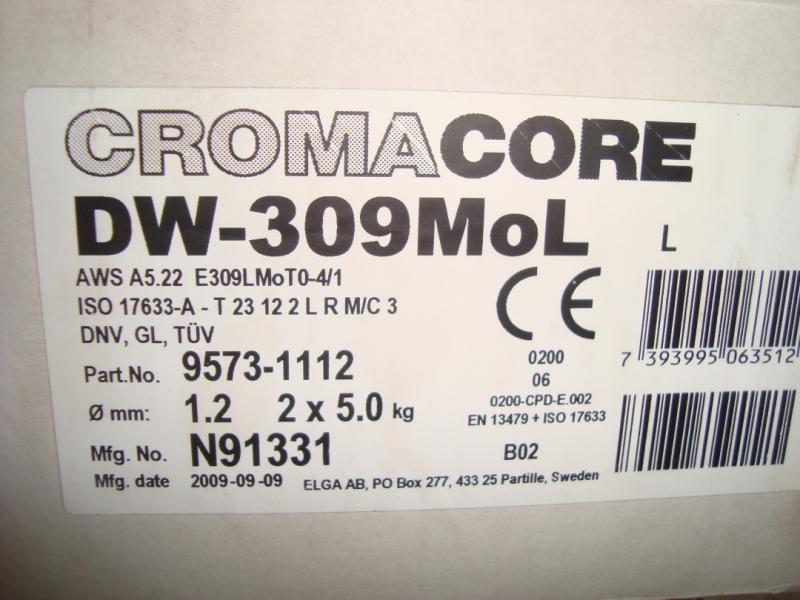 Elga Croma core DW-309MoL 1,2mm  15 kg Rostfritt!!