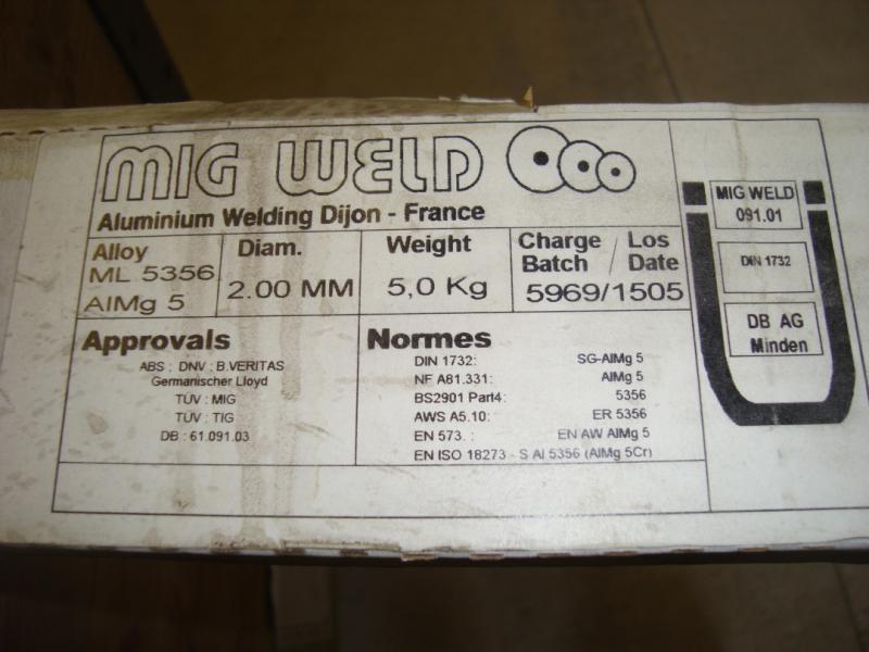 Mig Weld Aluminium tig tråd 2,0mm 5kg 5356