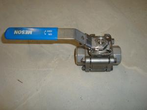 Kulventil 200 bar 25mm genomgång (Rostfritt)