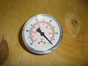 Manometer  vacum till -1kg gänga bakåt