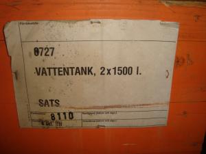 Vattentank sats 2st 1500L komplett i trälåda
