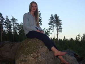 Ljusblå skjorta DAM med blanka knappar stl 40