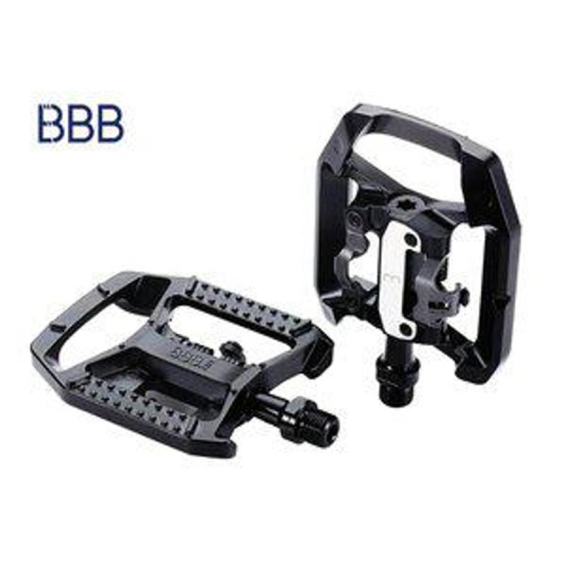 BBB Pedal DualChoice Plat – SPD och Plattform, 9/16” Svart