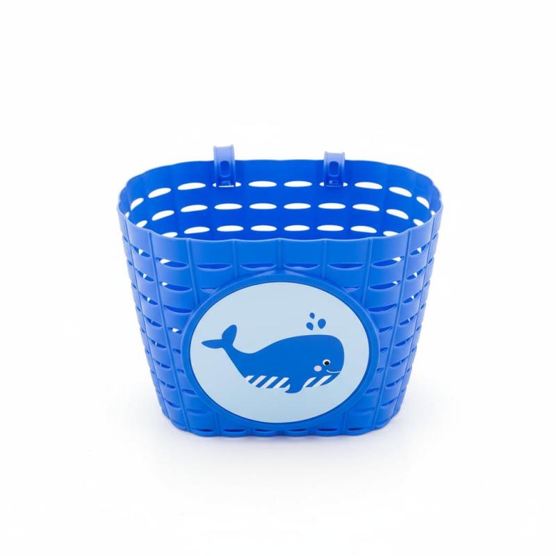 Cykelkorg för barn blå val