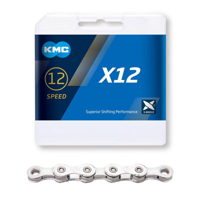 Kedja KMC X12, 12-delad, silver, 126L
