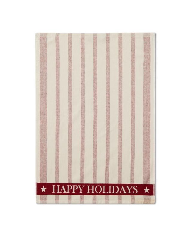 Striped Cotton Terry Kitchen 50x70 Röd