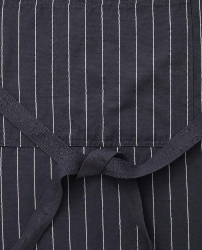 Striped Cotton/Linen Apron 80x105 Grå/Vit