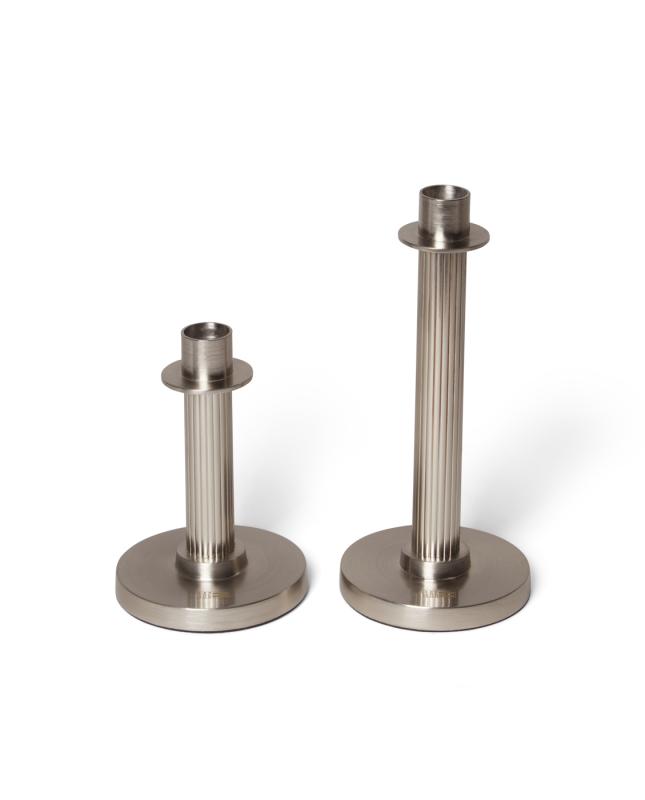 Metal Candle Holder With Striped Structure Small
