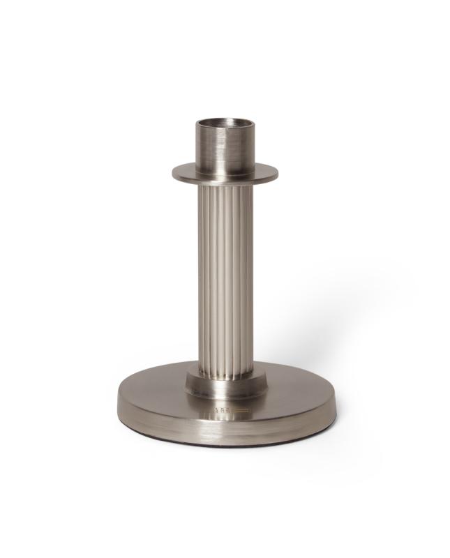 Metal Candle Holder With Striped Structure Small