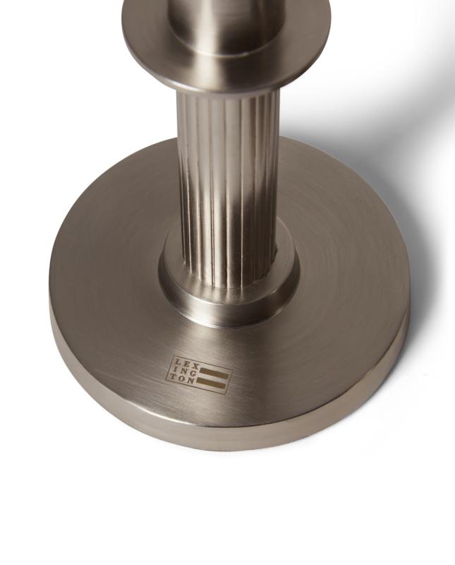 Metal Candle Holder With Striped Structure Medium