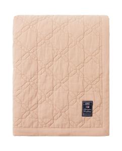 Quilted Recycled Cotton Bedspread Beige