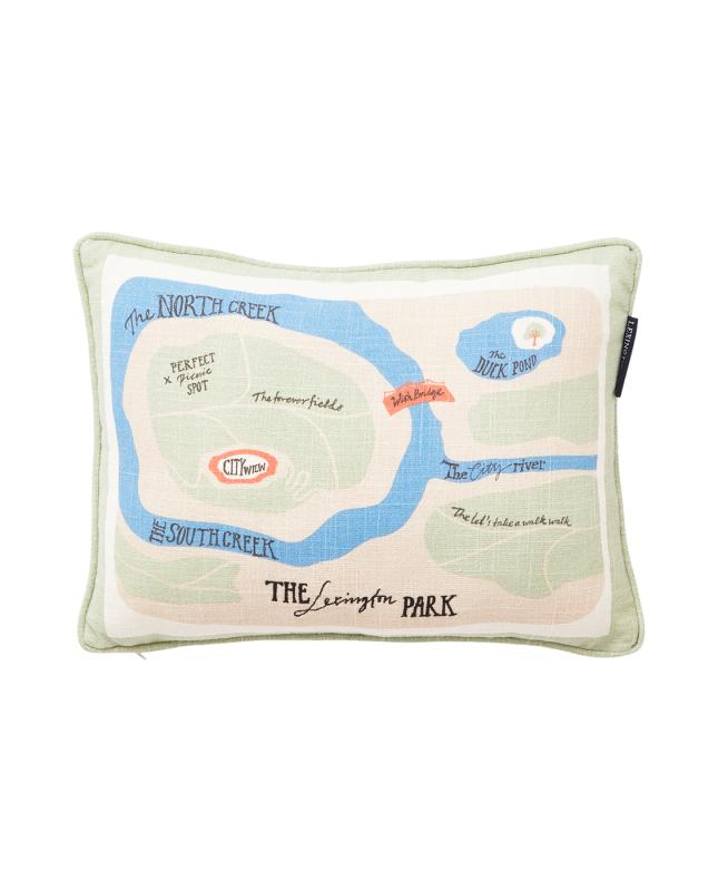 Map Recycled Cotton 40x30 Pillow