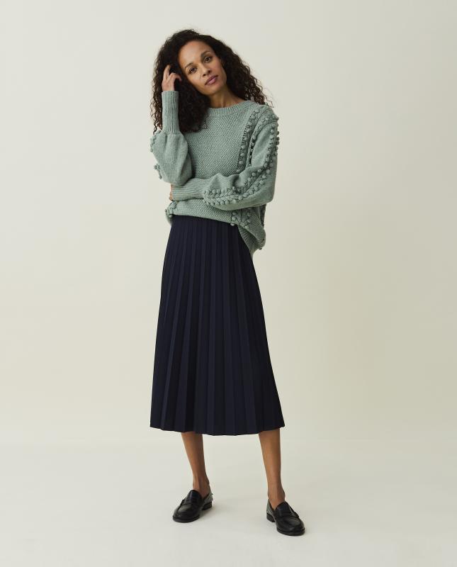 Willow Pleated Jersey Skirt