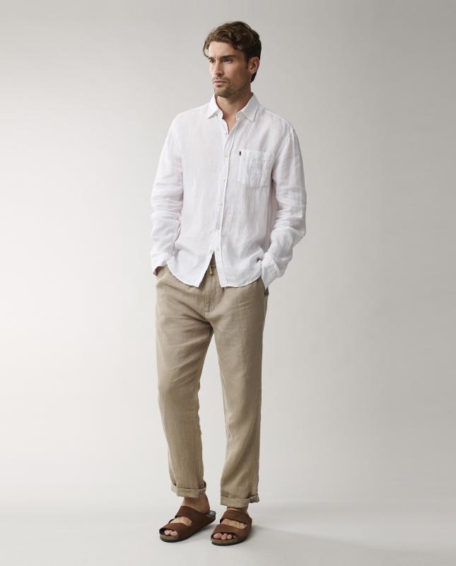Ryan Linen Shirt, White