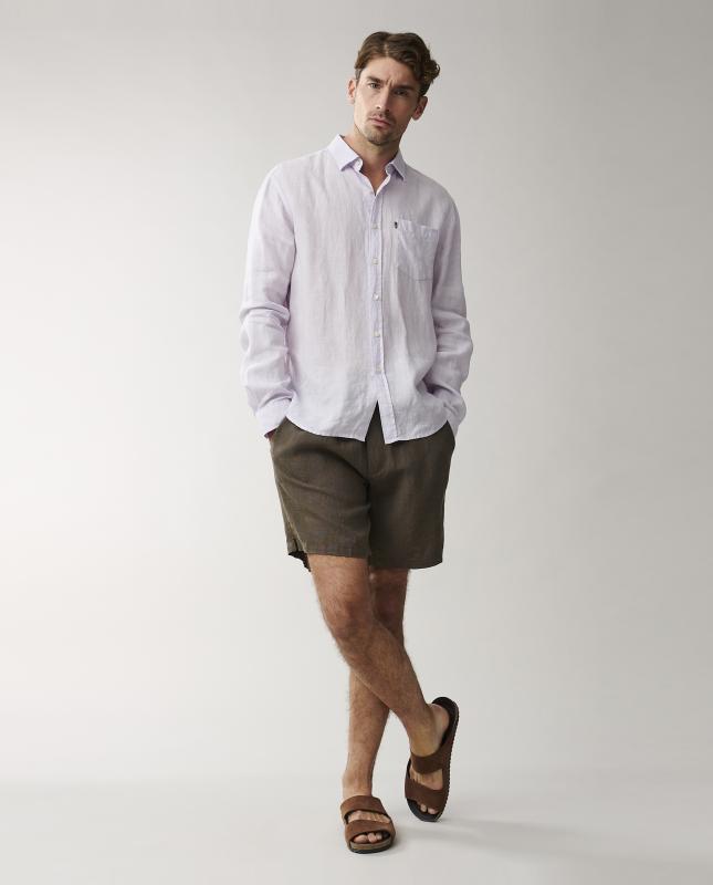 Ryan Linen Shirt, purple