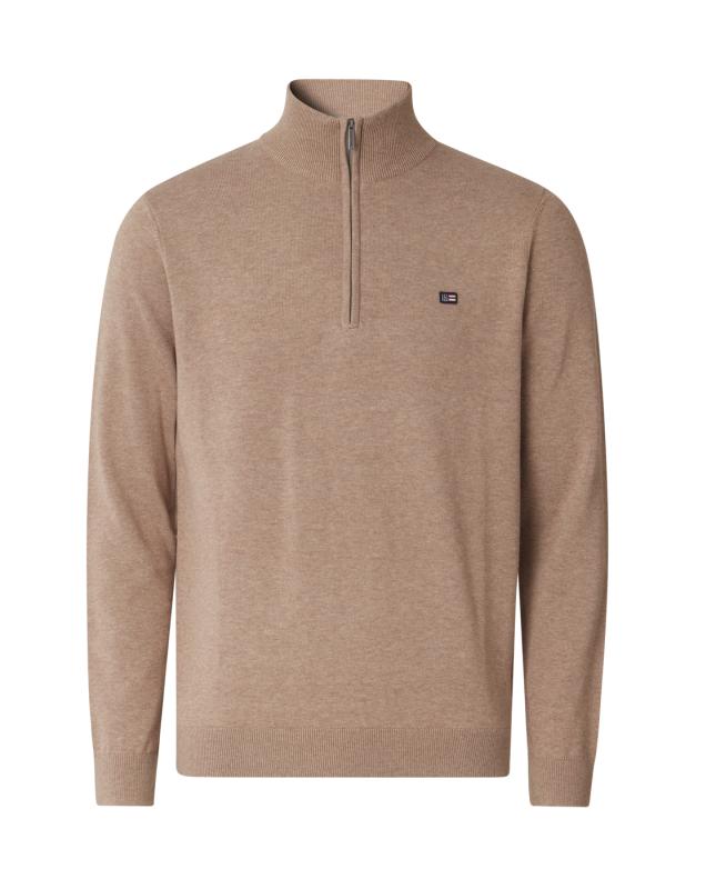 Clay Cotton Half-Zip Sweater