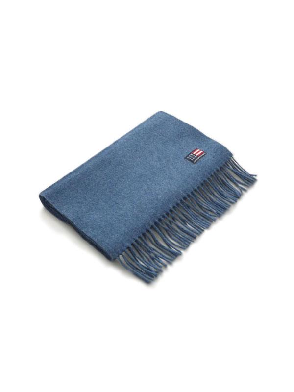 Massachusetts Recycled Wool Blend Scarf, Blue Melange