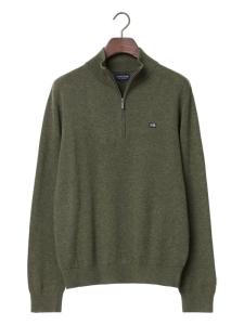 Clay Cotton Half Zip Sweater