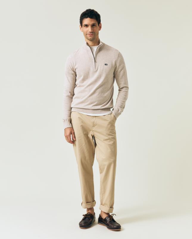 Cotton Half-zip Sweater