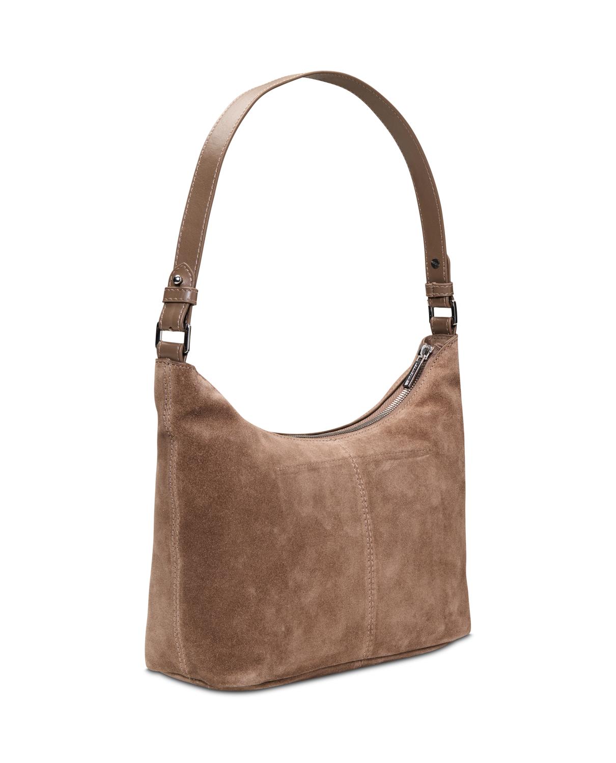 Slouchy Suede Mini Shoulder Bag One size Brun