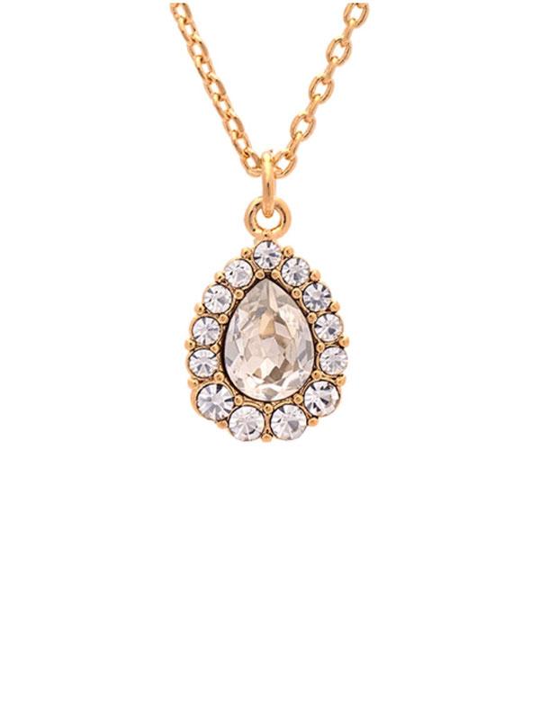 Amelie necklace- crystal (gold)
