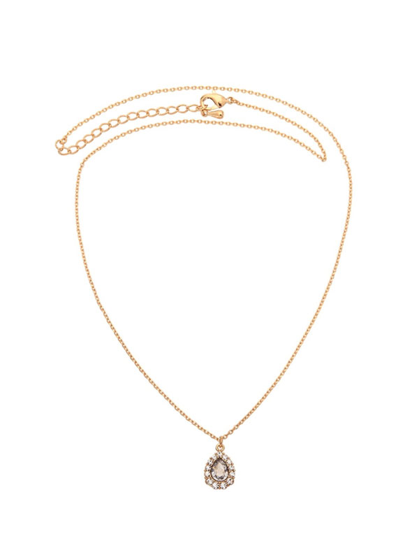 Amelie necklace- crystal (gold)