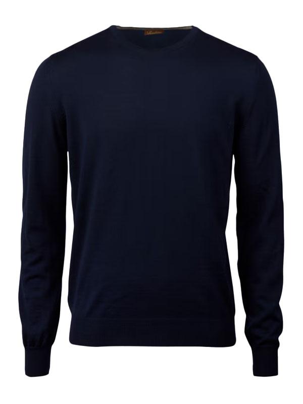 Sweater Knitted Crew Neck Merino Wool