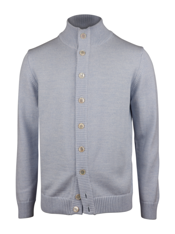Cardigan knitted chunky Merino wool